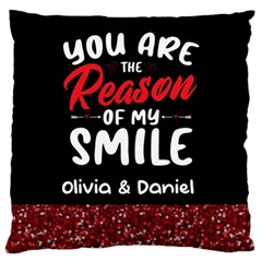 Personalized Digital Printed Red Sequins - Large Cushion Case (One Side)