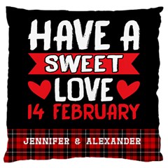 Personlized Valentine Plaid Pattern - Large Cushion Case (One Side)