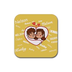 Music Couple - Rubber Coaster (Square)