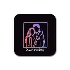 Gradient Couple - Rubber Coaster (Square)