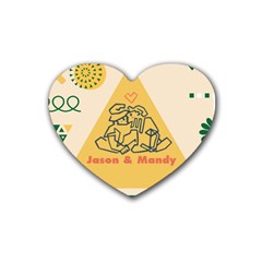Couple Love Action - Rubber Coaster (Heart)