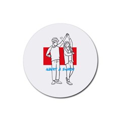 ColorfulCouple - Rubber Coaster (Round)