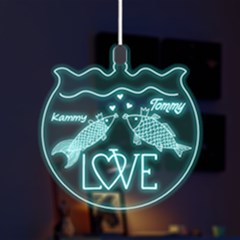 Fish Valentine - LED Acrylic Ornament