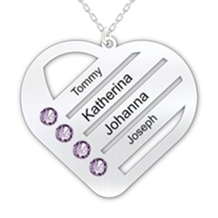 Personalized 4 Line Names Heart