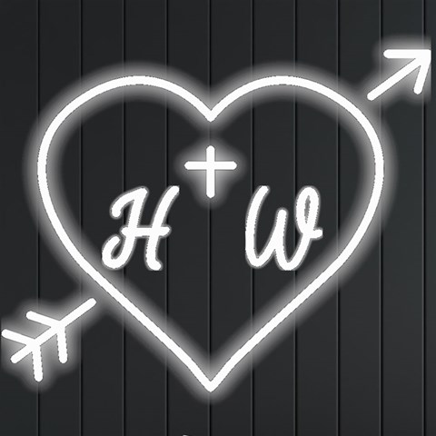 Personalized Heart Devil Angel Initial By Joe Front