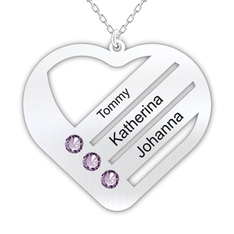 Personalized 3 Line Names Heart By Oneson Front