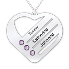 Personalized 3 Line Names Heart