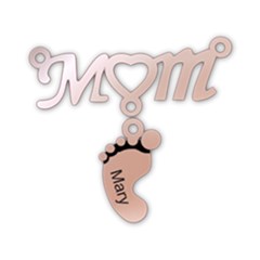 Personalized Baby Birth Mom Name - 925 Sterling Silver Pendant Necklace