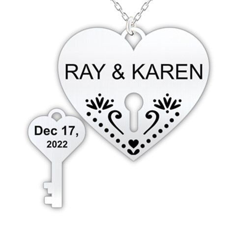 Personalized Name Love Key Lock By Wanni Front