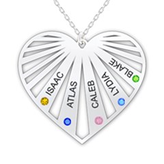 Personalized Name 5 Members Family Tree Heart Love