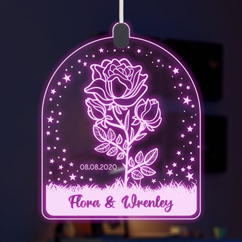 Personalized Name Love Star Night Rose By Wanni Front