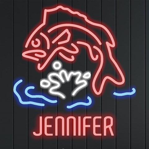 Personalized Fish Jump Name By Joe Front