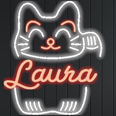 Personalized Lucky Cat Name - Neon Signs and Lights