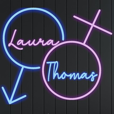Personalized Male Female Couple Name By Joe Front