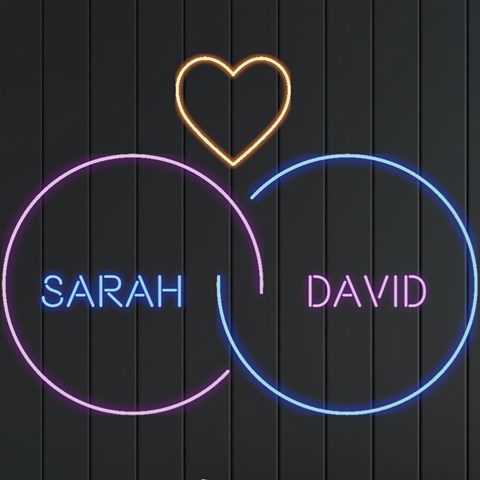 Personalized Heart Ring Couple Name By Joe Front