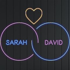 Personalized Heart Ring Couple Name