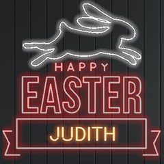 Personalized Easter Rabbit Name - Neon Signs and Lights