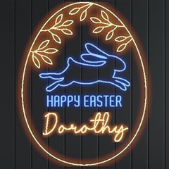 Personalized Easter Egg Rabbit Name - Neon Signs and Lights