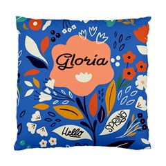 Personalized Hello Spring Floral Pattern Name - Standard Cushion Case (One Side)