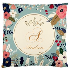 Personalized Spring Easter Initial Name - Large Cushion Case (One Side)