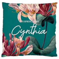 Personalized Spring Time Name - Large Cushion Case (One Side)