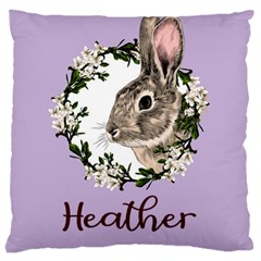 Personalized Easter Rabbit Name - Large Cushion Case (One Side)