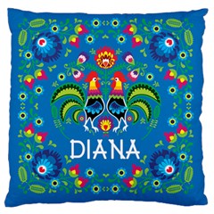 Personalized Spring Time Name - Large Cushion Case (One Side)