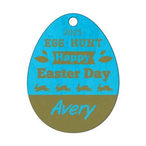 Personalized Name Egg Hunt Easter Bunny Rabbit By Wanni Front