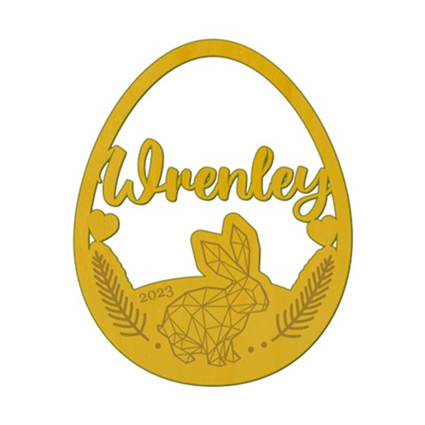 Personalized Name Easter Egg Lovely Bunny By Wanni Front