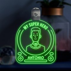 Personalized Name Man Graphic - Multicolor LED Acrylic Ornament