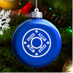 Circle Design - LED Glass Round Ornament