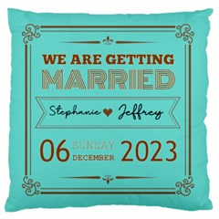 Personalized Wedding Name - Large Cushion Case (One Side)