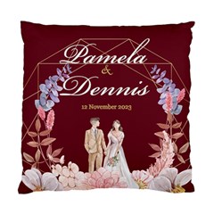 Personalized Wedding Illustration Name - Standard Cushion Case (One Side)