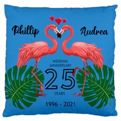 Personalized Couple Anniversary Name - Large Cushion Case (One Side)