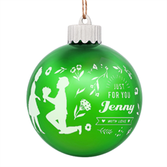 Personalized Valentines Day Name - LED Glass Sphere Ornament