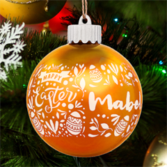 Personalized Easter Day Rabbit Egg Name - LED Glass Sphere Ornament Personalized Easter Day Rabbit Egg Name - LED Glass Sphere Ornament