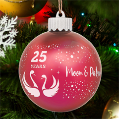 Personalized Swan Couple Valentine Name - LED Glass Sphere Ornament Personalized Swan Couple Valentine Name - LED Glass Sphere Ornament
