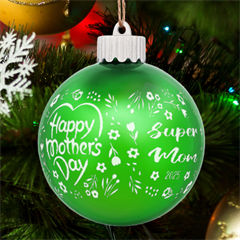 Personalized Mothers Day Name - LED Glass Sphere Ornament