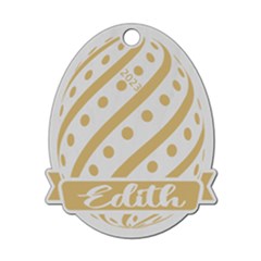 Personalized Name Easter Egg Pattern - Wood Ornament