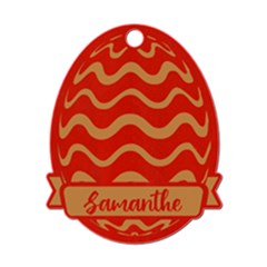 Personalized Name Easter Egg Pattern 2 - Wood Ornament