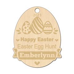 Personalized Name Easter Egg Pattern 5 - Wood Ornament