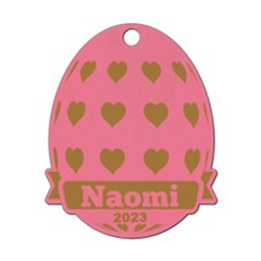 Personalized Name Easter Egg Pattern 10 - Wood Ornament
