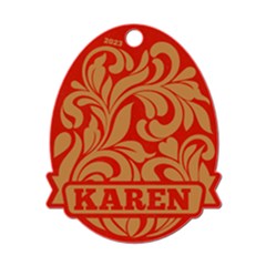 Personalized Name Easter Egg Pattern 11 - Wood Ornament