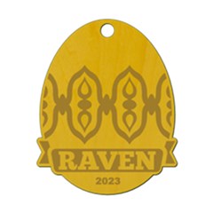 Personalized Name Easter Egg Pattern 14 - Wood Ornament
