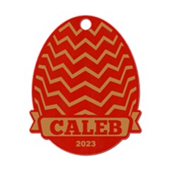 Personalized Name Easter Egg Pattern 16 - Wood Ornament