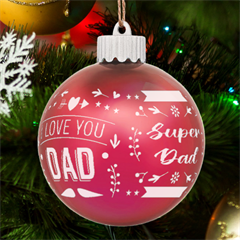 Personalized Fathers Day Name - LED Glass Sphere Ornament Personalized Fathers Day Name - LED Glass Sphere Ornament