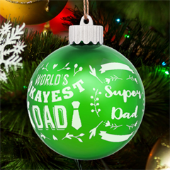 Personalized Fathers Day Name - LED Glass Sphere Ornament Personalized Fathers Day Name - LED Glass Sphere Ornament