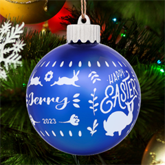 Personalized Easter Day Rabbit Egg Name - LED Glass Sphere Ornament Personalized Easter Day Rabbit Egg Name - LED Glass Sphere Ornament