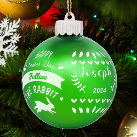 Personalized Easter Day Rabbit Egg Name By Joe Front