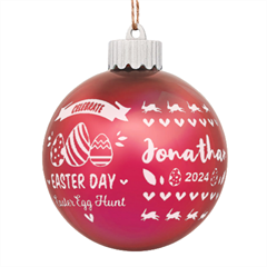 Personalized Easter Day Rabbit Egg Name - LED Glass Sphere Ornament Personalized Easter Day Rabbit Egg Name - LED Glass Sphere Ornament